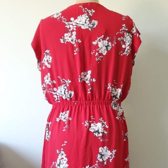 BNWT Reitmans floral dress / size XL / red, grey & white - Picture 2 of 12
